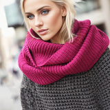 Winter Scarf Women Infinity Knitted Scarf Circle Neck Scarf women Super Chunky Loop Solid Crochet Luxury Shawl Scarves Neckchief