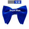 Men's Business Bow Tie Velvet  Royal Blue Burgundy Double Deck Big Bowtie Fashion New Mens Wedding Horns Bowties Gifts for Men