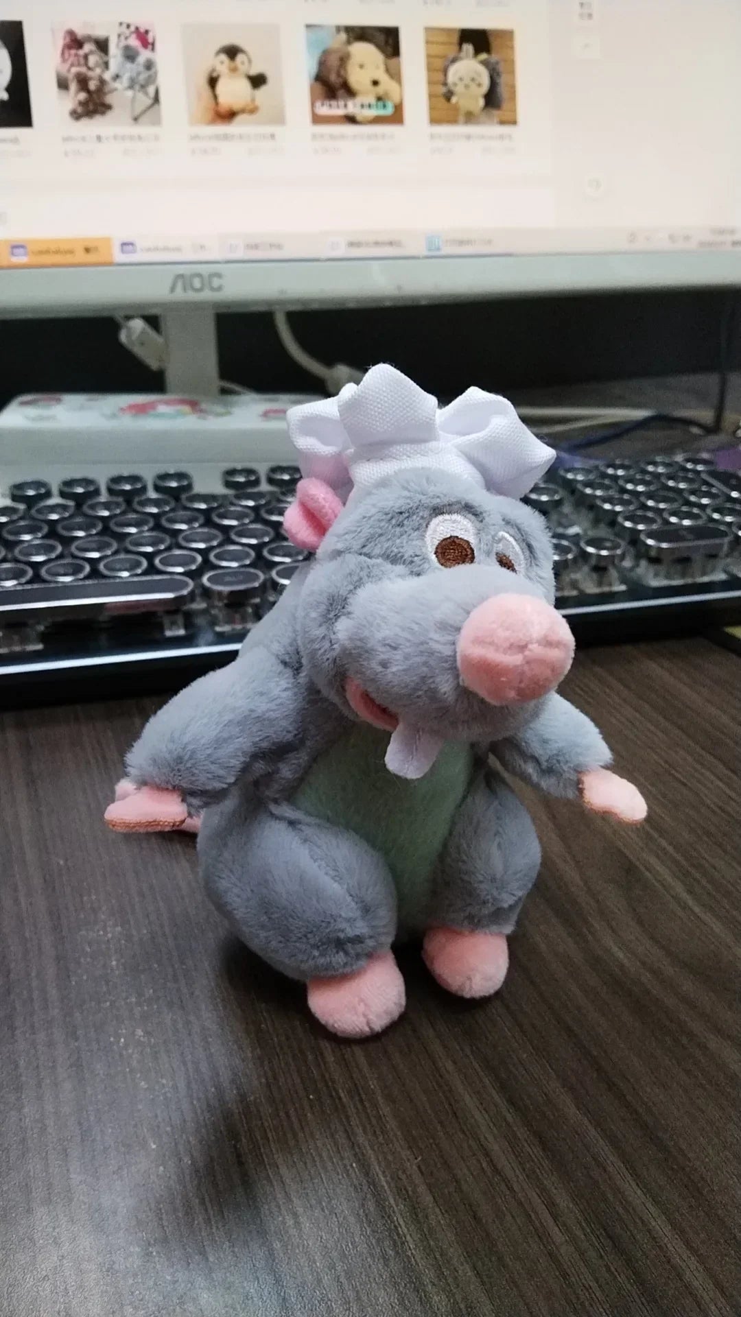 5PCS Headband Cartoon Mouse Hairband New Cartoon Plush Doll Headband French Wide-brim Hairpin Photo Headwear Creative Girl Gift