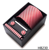 Tie For Men Brand New Style Wedding Gift Tie Pocket Squares Set Necktie Box Men Black Suit Accessories