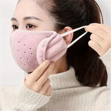 1/2/3 pieces/Winter cycling cold mask for men and women windproof and ear protection 2-in-1 warm cotton thickened earmuffs