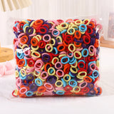 50/100/200Pcs Solid Color Hair Bands for Girls Kids Ponytail Hold Hair Tie Rubber Bands Hairhoop Scrunchie Hair Accessories