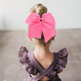 8'' Large Elastic Hair Bows Head Rope Bands Grosgrain Ribbon Hair Ties Boutique Bow Tie For Girls Headwear Hair Accessories