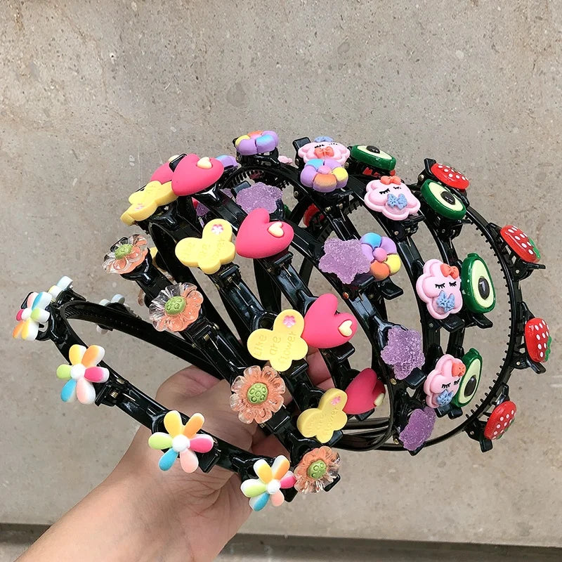 Braided Hair Bands for Girls Hair Hoop Headwear Female Flower Love Fruit Headwear Women New Fashion Hair Accessories