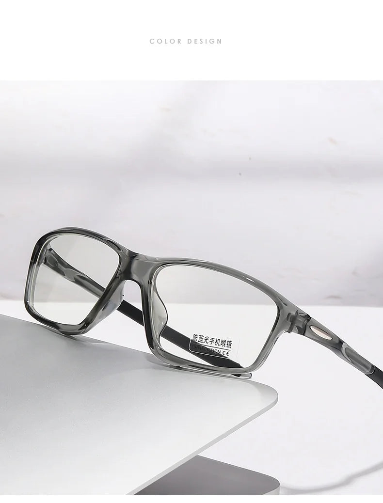 Ultra Light Blue Light Blocking Myopia Glasses Fashion Outdoor Color Changing Sports Near Sight Eyewear Photochromic Eyeglasses