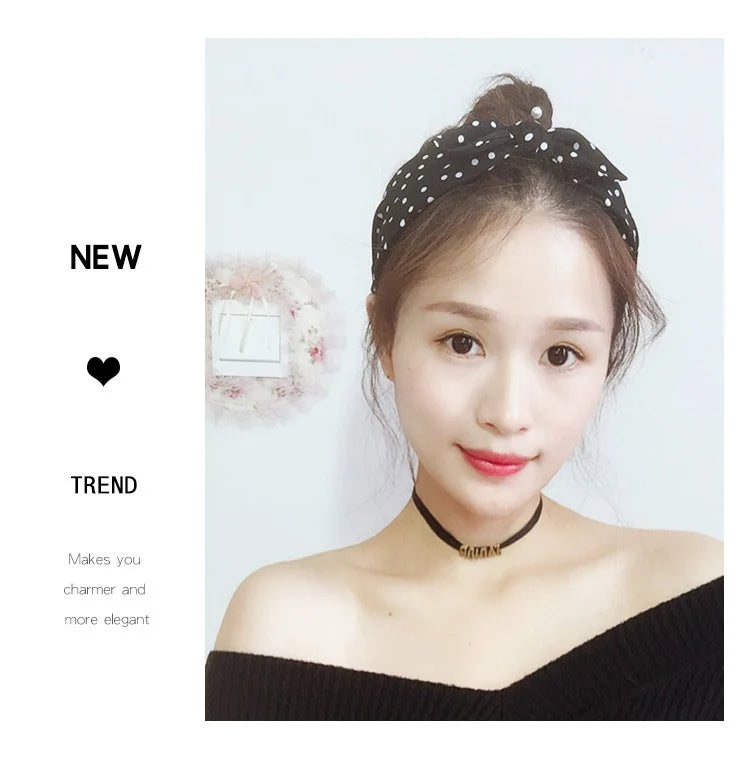 Women Hairbands Wide Female boho ties headband accessories Bow Hair Hoops Headwear Floral Hair Accessories Girl Head Band Lady