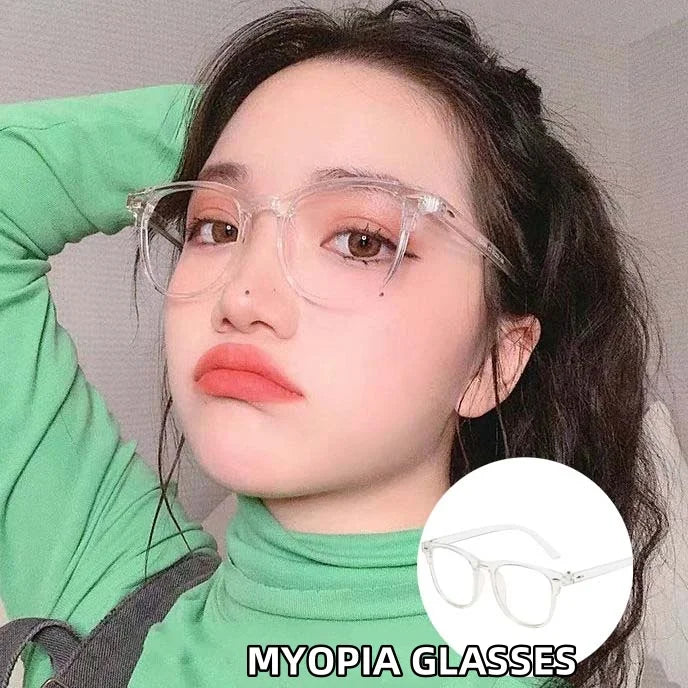Anti Blue Light Optical Glasses Ultra Light Graduated Lenses Near Sight Prescription Glasses Men Ladies Square Myopia Eyewear