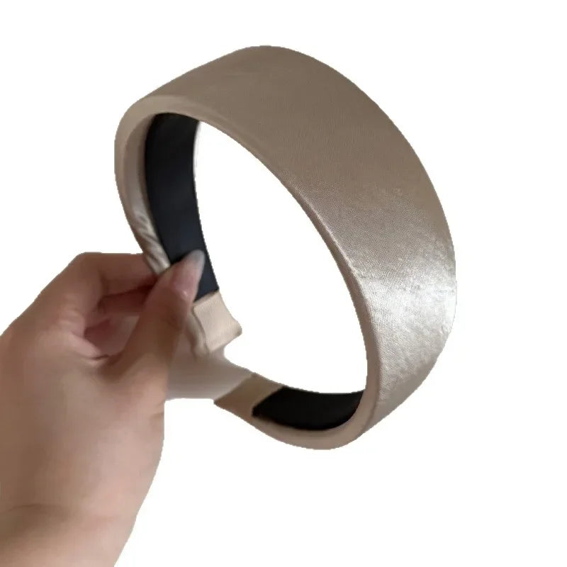 Korean Satin Wide Sponge Hairband Sweet Elegant Fashionable Versatile Professional Salon Hair Division And Fixing Hair Clip