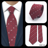 LYL 7CM Luxury Jacquard Red Dots Business Necktie Western Accessories Wedding Guest Gift Bolus Tie Items