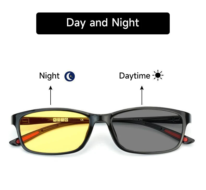 Photochromic Lenses Day And Night Sunglasses Men Driving Sun Glasses Women Ultra-light Sunglass