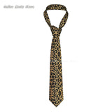 Leopard Men Neckties Silk Polyester 8 cm Narrow Tiger King Neck Tie for Men Suits Accessories Wedding Party Cosplay