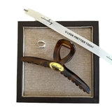 Retro Hair Clip for Women Acrylic Gold Color Letter Hair Claws Clips Trendy Cross Hairpin Korea Hair Accessories Girls Head Wear