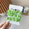 3Pcs/Set Silky Hair Scrunchies Ponytail Holders Elastics Hair Ties For Women Silk Satin Solid Color Hair Rope Hair Accessories