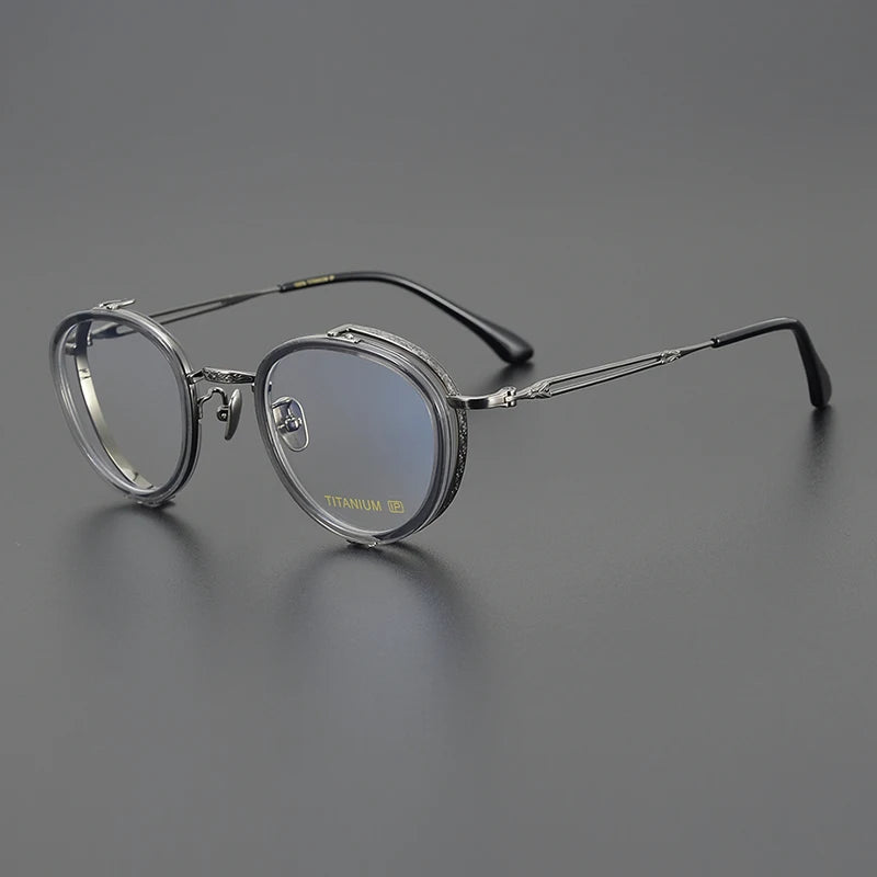 Exquisite Titanium Handmade Glasses Frame Mens Women Retro Square Spectacle Frames Eyeglasses Japanese Design Oval Round Eyewear