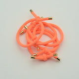10PCS 5mm Knotted Twilled Elastic Hair Bands Golden Ends Hair Ties for fashion girls elasticity ponytail holders hair scrunches