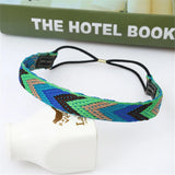 Men's Bohemian Elastic Hair Band Colorful Sport Headband Handmade Woven Hair Ties Hair Accessories for Women Men
