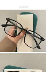Blue Light Blocking Ladies Square Myopia Glasses New Trendy Finished Near Sight Eyeglasses Prescription Minus Eyewear Diopter