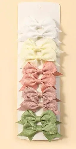 10Pcs Cute Bows Baby Hair Clips Candy Color Girls Princess Hairpins Barrettes Kids Hair Accessories