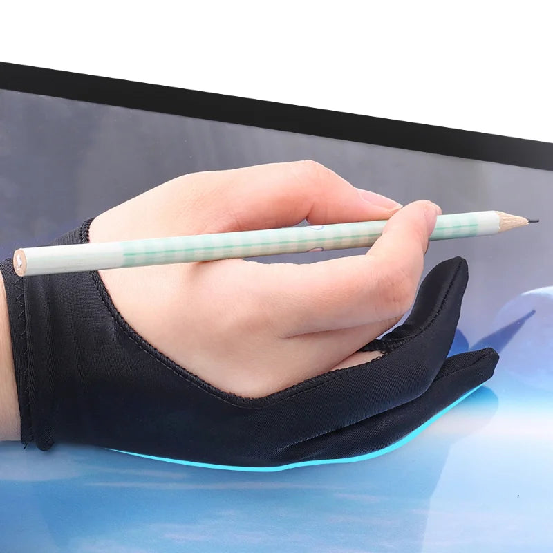 Two-finger Artists Gloves Palm Rejection Gloves for Drawing Pen Display Paper Art Painting Sketching IPad Pencil Graphics Tablet