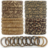 5PC High Elasticity Hair Ties Leopard Print Elastic Hair Scrunchie Ties for Women Wild Fashion Head Rope Hair Styling Accessorie
