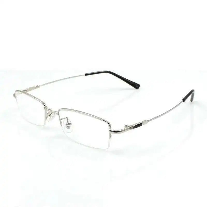 Titanium Metal Alloy flexible Half-rim optical eye glasses frames spectacle frame points prescription eyeglasses oculos de grau