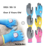 Kids Durable Waterproof Garden Work Gloves Non-Slip Children Safety Yard Work Gloves Portable Garden Supplies Gardening Gloves