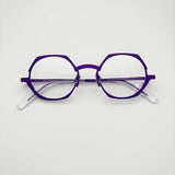 Wcwe Belight Optical Belgium Geometry Irregular Shape Titanium Eyewear Spectacle Frame Men Women Eyeglasses
