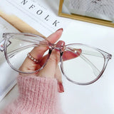 Transparent Anti-blue Light Glasses Oval Frame Computer Glasses Women Men Eyewear Blocking Glasses Optical Spectacle Eyeglases