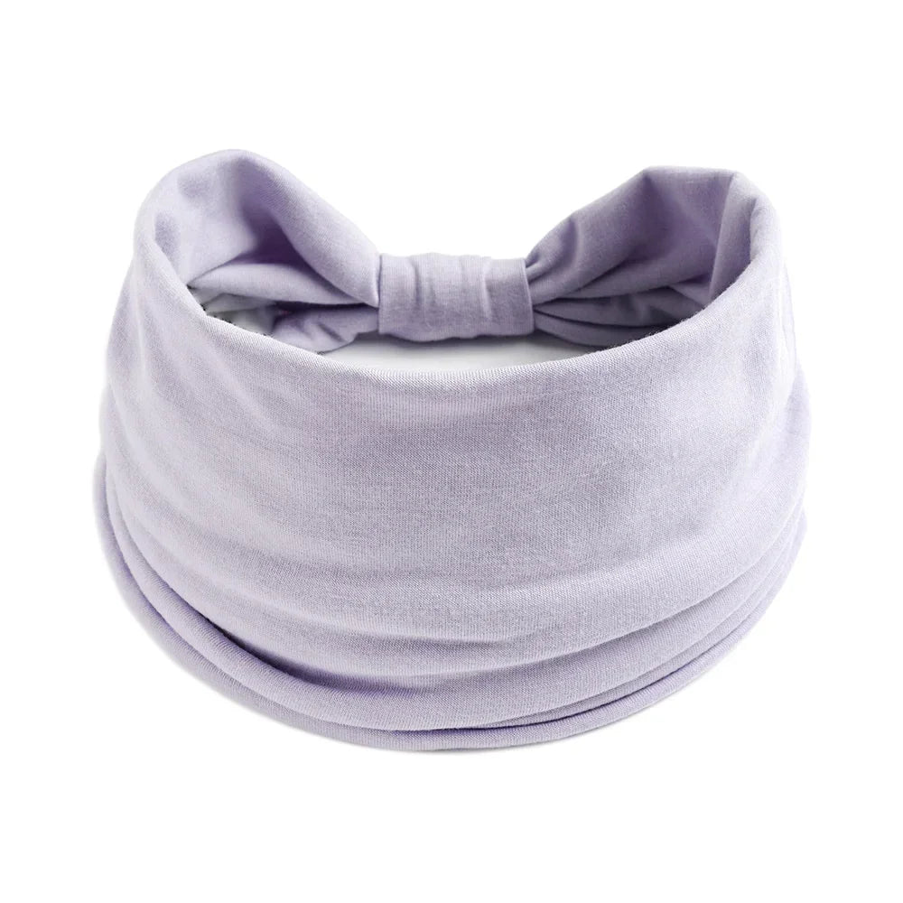 Boho Headbands For Women Fashion Stretch Wide Hair Bands Knoted Turban Yoga Sweatband Elastic Head Bands Stylish Wrap Headbands