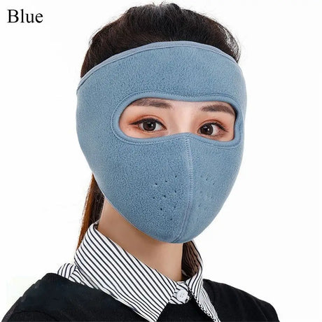 Women Men Winter Warm Cycling Windproof Cold-proof Mouth Cover Face Shield for Outdoor Camping Ski Earmuffs Fleece Warm Mask