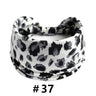 Leopard Print Headbands for Women Wide Boho Turban Head Wraps Cotton Knotted Elastic Hairbands Non Slip Workout Hair Accessories