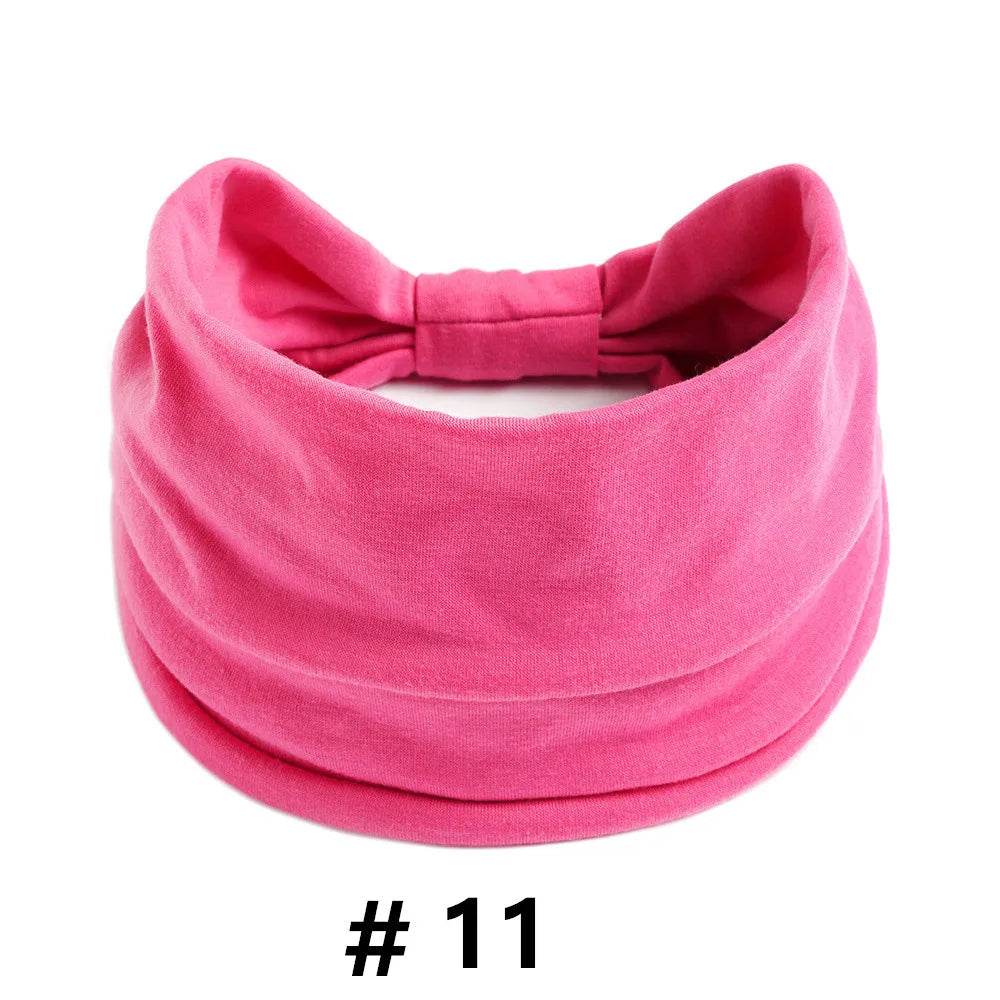 Headbands for Women Cotton Wide Headwrap Yoga Workout Hairbands Elastic Sport Head Bands Turban Bandana Bandage Hair Accessories