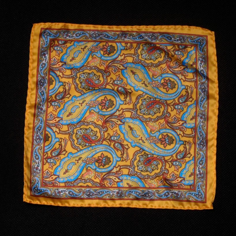 Luxury Mens Handkerchief Silk Accessories Hanky Pocket Squared Handkerchief Pocket Scarf Paisley Polka Dots Party Wedding Prom