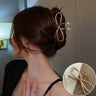 New Punk Geometric Metal Gold Silver Simple Hair Clip Claw for Women Trendy Large Crab Catches Clamp Korea Headwear Accessories