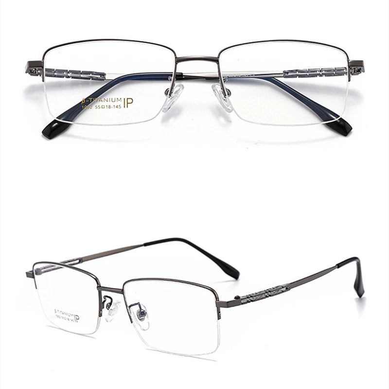 High Quality Men Pure Titanium Half-Rim Glasses Frame Ultra-Light Comfortable Business Myopia Prescription Glasses Frame