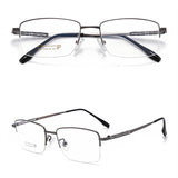 High Quality Men Pure Titanium Half-Rim Glasses Frame Ultra-Light Comfortable Business Myopia Prescription Glasses Frame