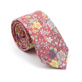 New Men's Floral Neck Ties Casual Cotton Slim Tie Skinny Wedding Party Suit Collar Flower Neckties Gravata Accessories Gift