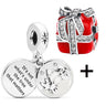 Buipoey 2pcs/lot Christmas Red Cane Gingerbread Man Charm Snowman Santa Beaded Sock Pendant DIY Beacelets jewelry Accessory Gift