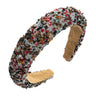Women Headband Artificial Crystal Embellished Wide Band Headwear Elastic Anti-slip Luxury Fashion Ladies Hair Hoop Accessories 
