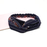 Women Headband New Fashion Hair Bands Bohemian Cross Elastic Hair Band For Ladies Black Purple Female Head band Hair Accessories