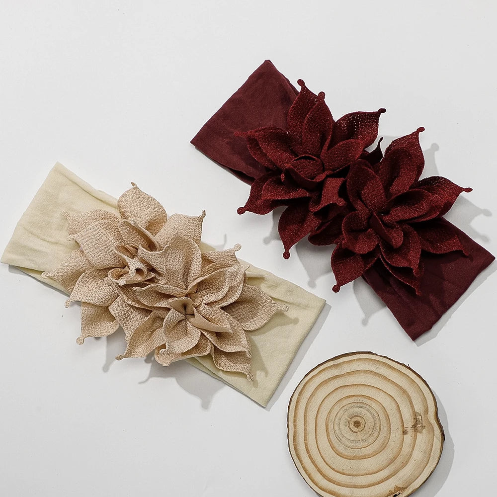Newborn Baby Girl Headbands Baby Elastic Hair Band Head Flower Toddler Headband Cute Headwear Kids Accessories Nylon Hairban