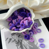50/100Pcs Colorful Basic Nylon Ealstic Hair Ties for Girls Ponytail Hold Scrunchie Rubber Band Kid Fashion Hair Accessories