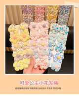10 Pcs/Set New Baby Girl Cute Colors Flower Hair Bands Ponytail Holder Chilren Soft Scrunchies Rubber Kids Hair Accessories