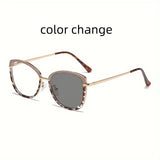 1 pair of new color-changing anti-blue light glasses, fashionable and personalized women's glasses, effectively block blue light