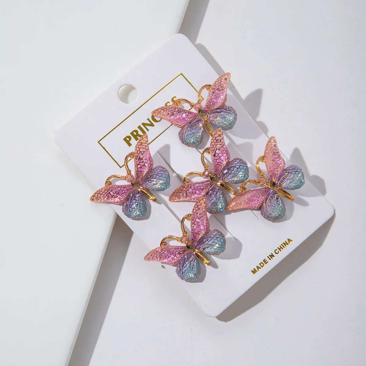 5PCS Sweet Macarons Gradient Color Cute Butterfly Kids Hairpins Children Headwear Princess Barrette Girls Hair Accessories