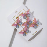 5PCS Sweet Macarons Gradient Color Cute Butterfly Kids Hairpins Children Headwear Princess Barrette Girls Hair Accessories