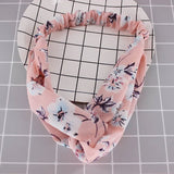 Fashion WomenFloral Headband Hair Accessories Leopard Cross Knotted Bow Chiffon Hair Band Girls Headdress Ladies Hoop Headwear