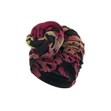 2024 African Pattern Floral Print Turban for Women Pre-Made Top Knot Head Wraps Flower Stretch Hijab Chemo Cap Headscarf Beanie