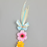 Girls Pink Blue Purple Flower Weaving Braid Headband Kids Princess Dress Up Hair Accessories Aurora Elsa Sofia Rapunzel Wig