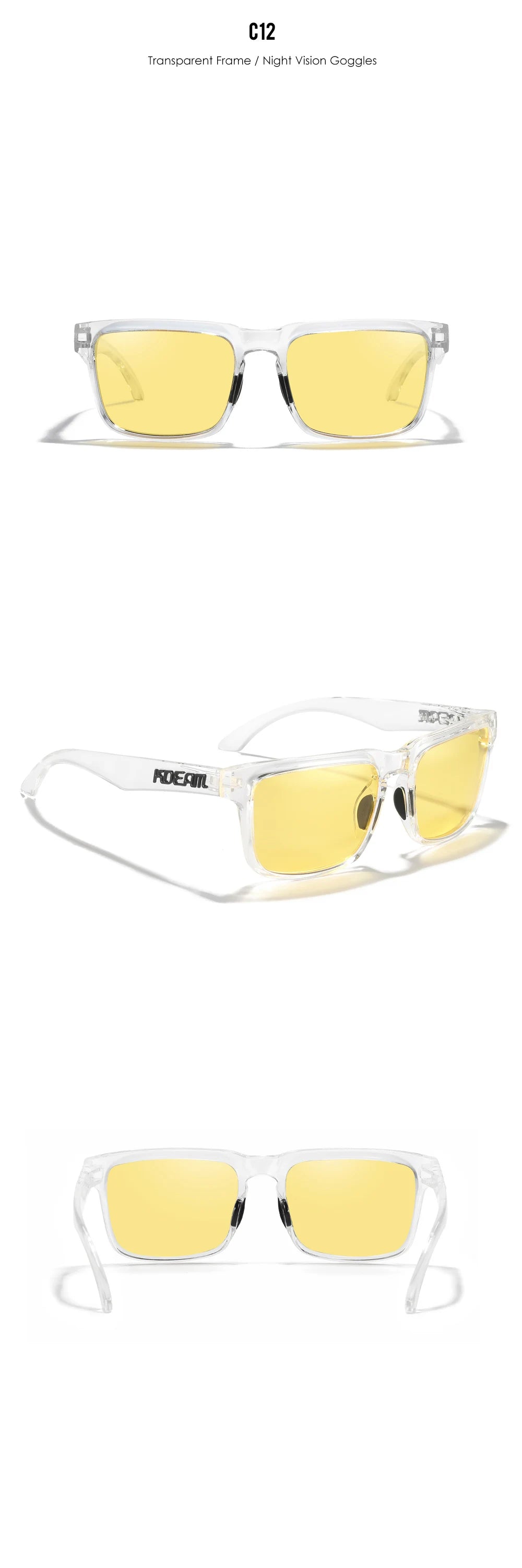 KDEAM Oversized Sunglasses Polarized Photochromic Lenses Night Vision Goggles Designed For Both Men And Women Large Glasses